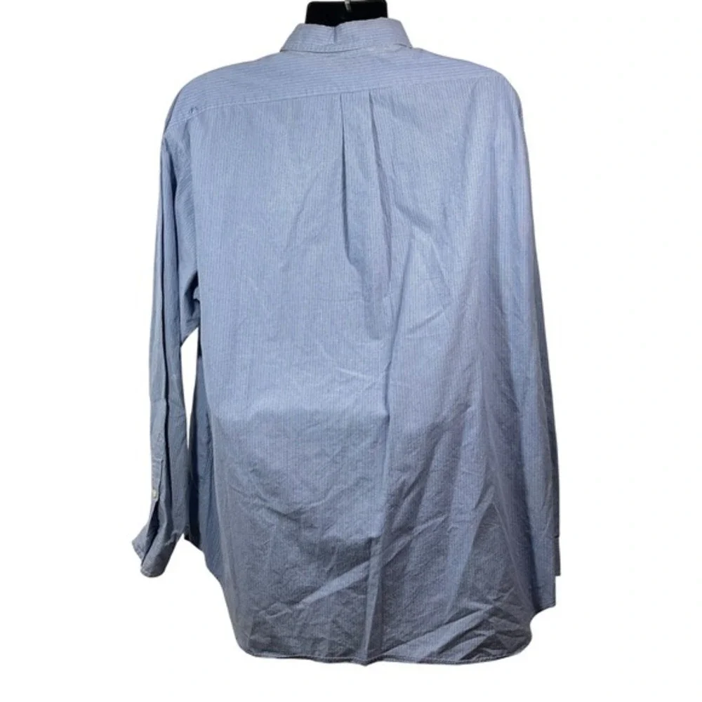 Polo Ralph Lauren Blake Shirt Mens XXL Blue White Micro Check Cotton‎ coastal